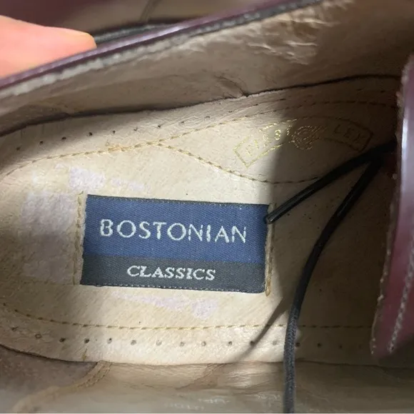 Bostonian Mens Classics Akron 20398 Burgundy Leather Oxford Dress Shoes Sz 8.5M‎