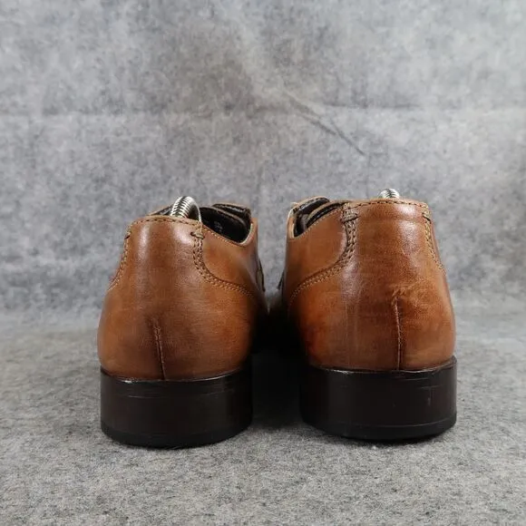 Bostonian Shoes Mens 9.5 Oxford Derby Cap Toe Dress Classic Leather Brown Formal