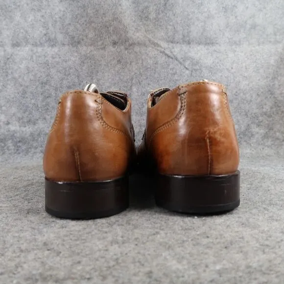 Bostonian Shoes Mens 9.5 Oxford Derby Cap Toe Dress Classic Leather Brown Formal