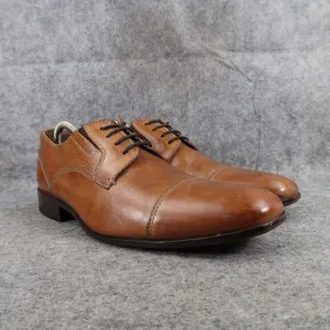 Bostonian Shoes Mens 9.5 Oxford Derby Cap Toe Dress Classic Leather Brown Formal