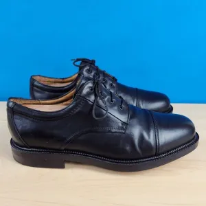 Bostonian Strada First flex Mens Size 13 Shoes Italy Derby Black Leather Cap toe