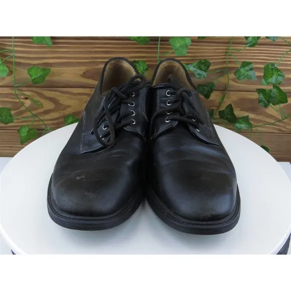 Bostonian Sz 12‎ Derby Oxfords Black Leather Men Lace Up Medium (D, M)
