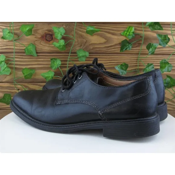 Bostonian Sz 12‎ Derby Oxfords Black Leather Men Lace Up Medium (D, M)