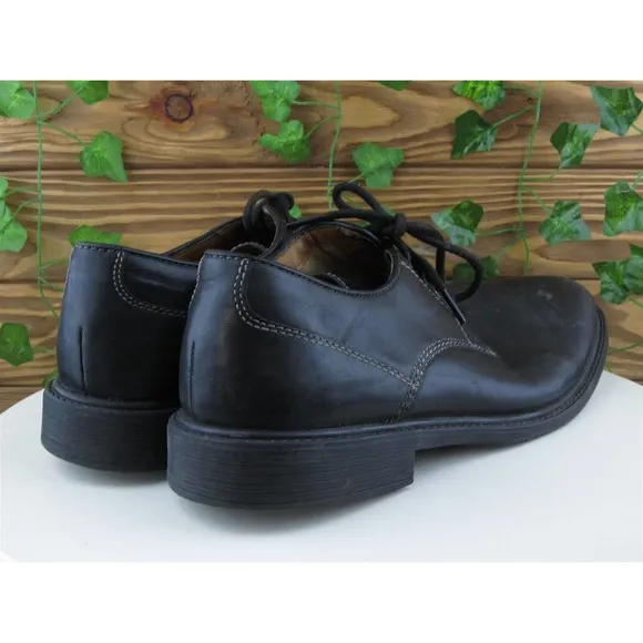 Bostonian Sz 12‎ Derby Oxfords Black Leather Men Lace Up Medium (D, M)