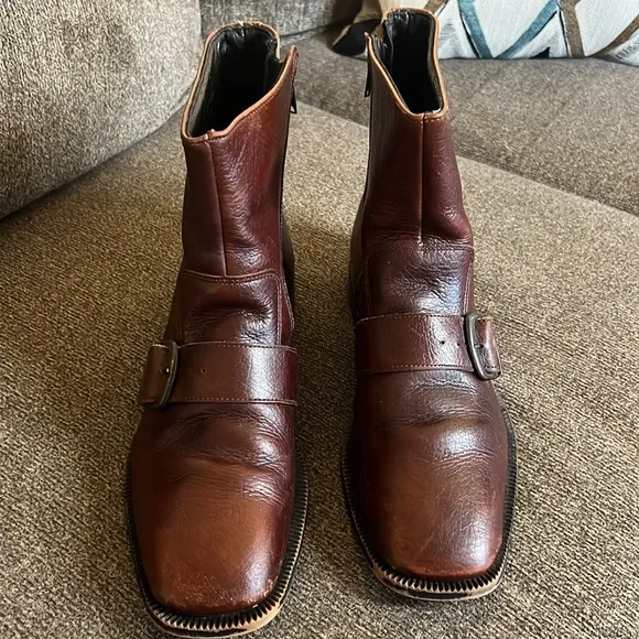 Bostonian Vintage Brown Ankle Leather boots Size 8.5