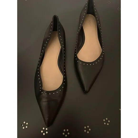 Botkier | Aubrey Studded Ballet Flats in Black | 10