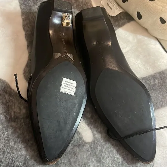Bottega Veneta Leather Whipstitch Trim Flats - Black sz10 41 euc made in italy