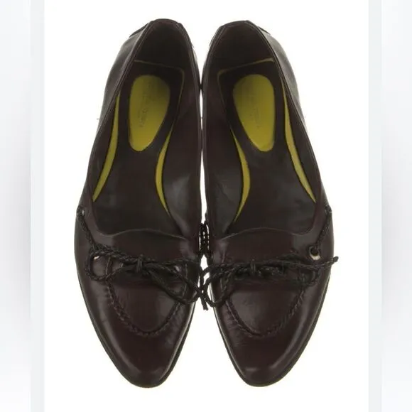 Bottega Veneta Leather Whipstitch Trim Flats - Black sz10 41 euc made in italy