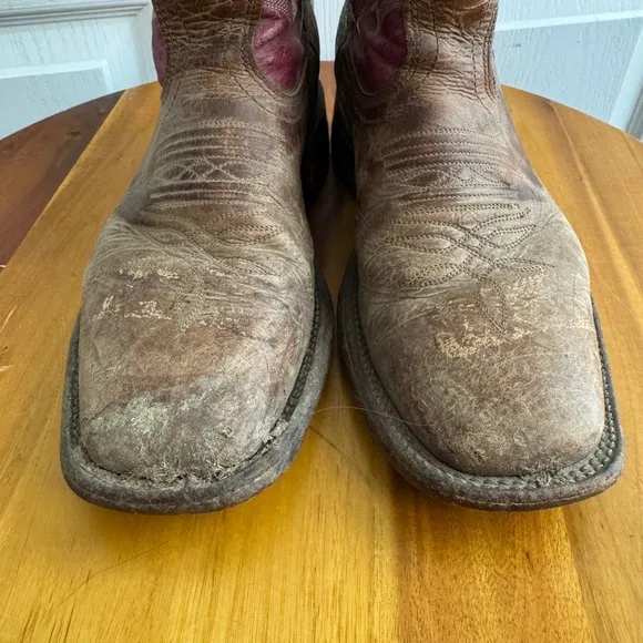 Boulet Puma Madera Lava Magenta leather boots size 6.5C