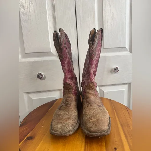 Boulet Puma Madera Lava Magenta leather boots size 6.5C