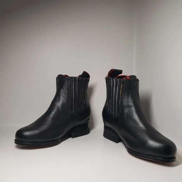 Boys Size 4.5 Toddler Boots Charro Boot Black Leather Mariachi Western Diegos