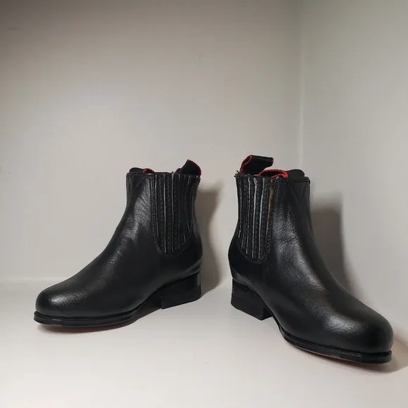 Boys Size 4.5 Toddler Boots Charro Boot Black Leather Mariachi Western Diegos