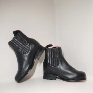 Boys Size 4.5 Toddler Boots Charro Boot Black Leather Mariachi Western Diegos