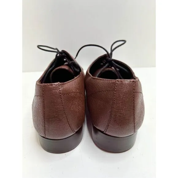 BP Derby Shoes Mens Size 10.5 Brown Textured Leather Plain Toe Shoes NEW
