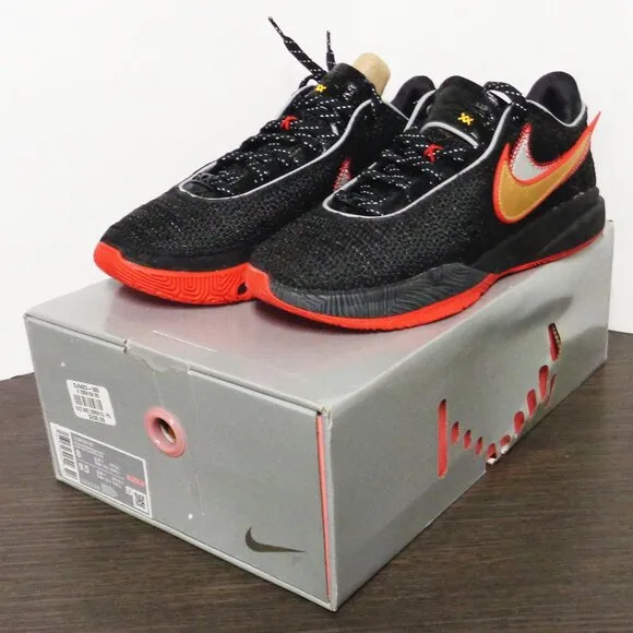 Brand New Nike LeBron XX BLK-BLK-RED Mens 8/Wms 9.5 New In Box DJ5423-001 F53
