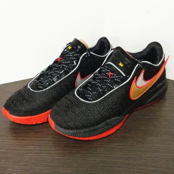 Brand New Nike LeBron XX BLK-BLK-RED Mens 8/Wms 9.5 New In Box DJ5423-001 F53