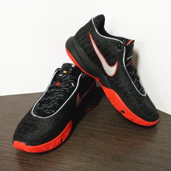 Brand New Nike LeBron XX BLK-BLK-RED Mens 8/Wms 9.5 New In Box DJ5423-001 F53