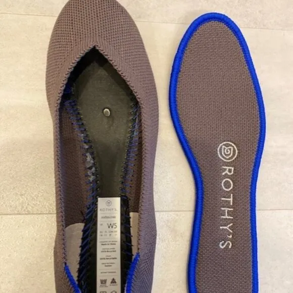 Brand New! ROTHY'S Mink Round Toe Ballet Flat Shoes Women's 5