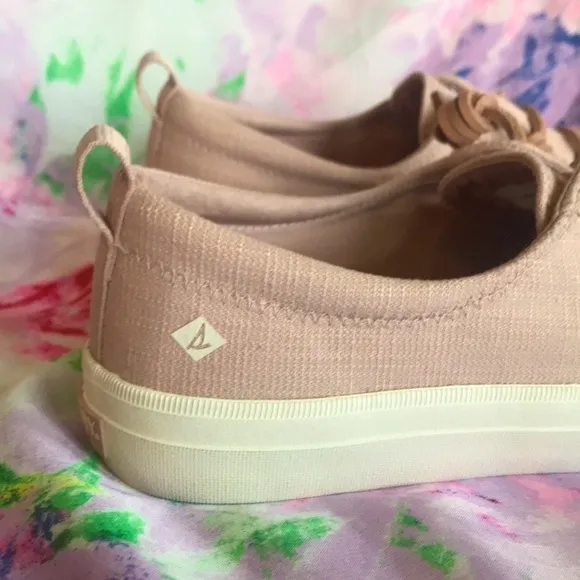 Brand New Sperry Top Siders Slip On Sneakers Pale Pink Boat Shoes