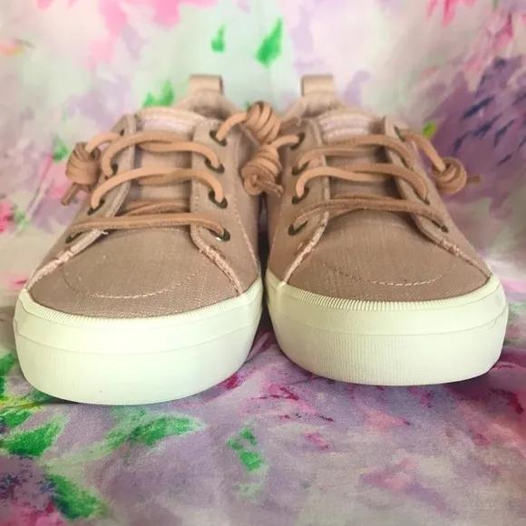 Brand New Sperry Top Siders Slip On Sneakers Pale Pink Boat Shoes