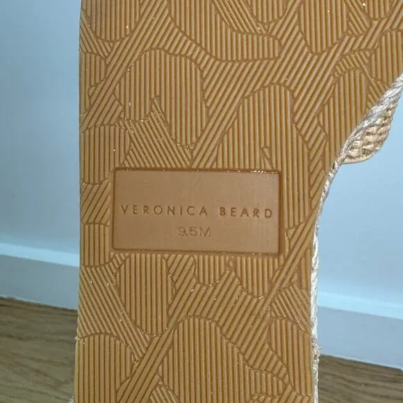 BRAND NEW Veronica Beard Gable Slip On Espadrille Platform Raffia Wedge Sandals