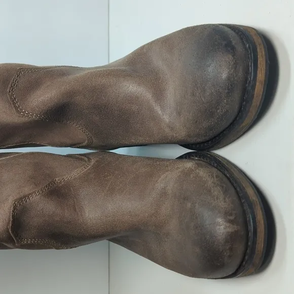 Bronx Tam Mee tall leather Western style riding boots women's size 6.5-7  EU 37