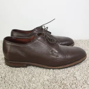 Brooks Brothers Shoes Mens 9.5 Pebbled Leather Brown Career Oxford Dress Shoe