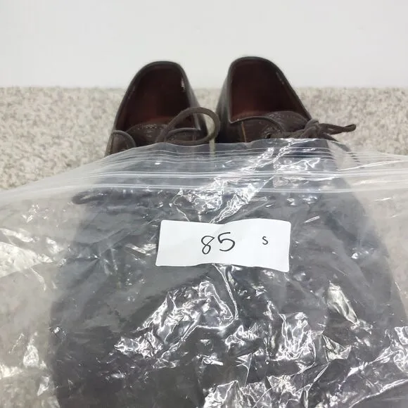 Brooks Brothers Shoes Mens 9.5 Pebbled Leather Brown Career Oxford Dress Shoe