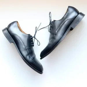 Brooksfiel Men's Italian Black Leather Lace-up Oxford Derby Formal Dress Shoes