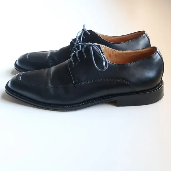 Brooksfiel Men's Italian Black Leather Lace-up Oxford Derby Formal Dress Shoes