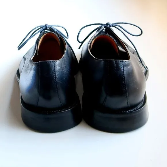 Brooksfiel Men's Italian Black Leather Lace-up Oxford Derby Formal Dress Shoes