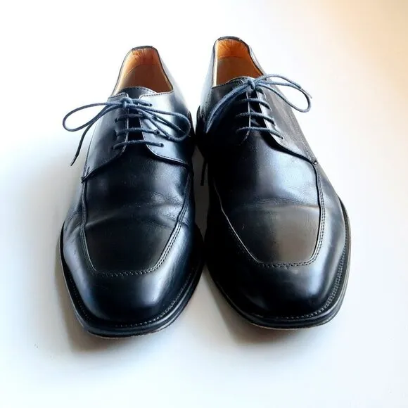 Brooksfiel Men's Italian Black Leather Lace-up Oxford Derby Formal Dress Shoes