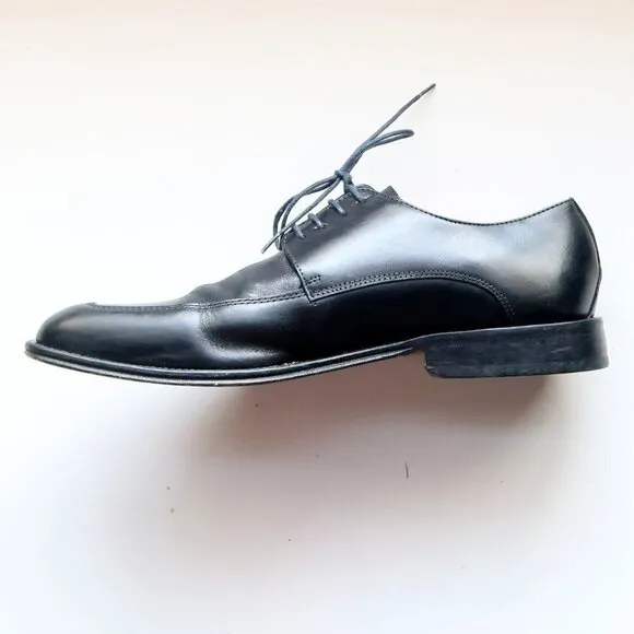 Brooksfiel Men's Italian Black Leather Lace-up Oxford Derby Formal Dress Shoes
