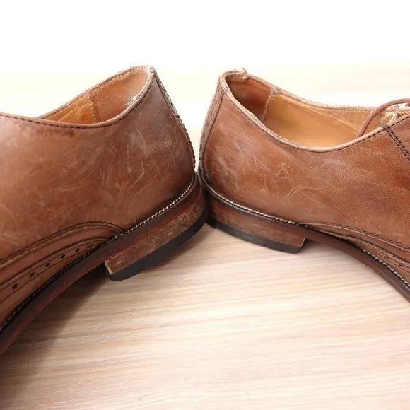 Brown Derby Shoes Mens 9 Leather Wing Tip Tan Brogues 42 Formal Classic BATA