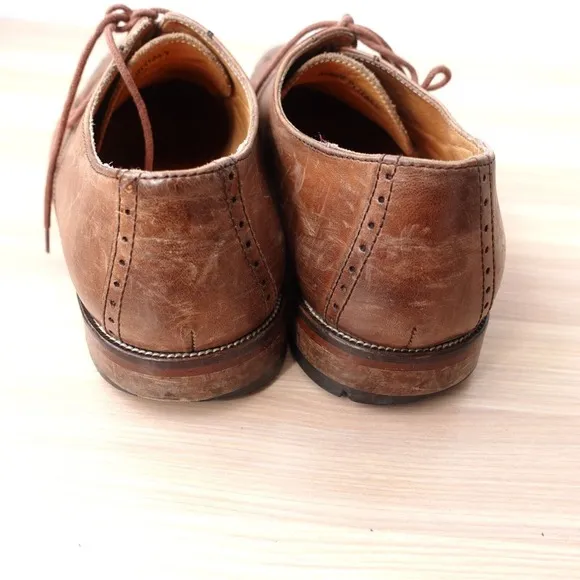 Brown Derby Shoes Mens 9 Leather Wing Tip Tan Brogues 42 Formal Classic BATA