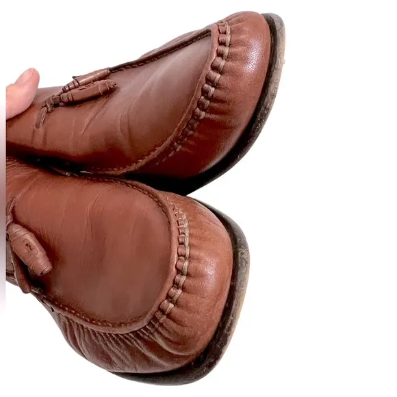 Bruno Magli Men's Brown Genuine Leather Slip-On Loafers Shoes 10
