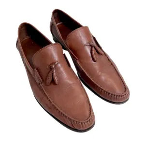 Bruno Magli Men's Brown Genuine Leather Slip-On Loafers Shoes 10