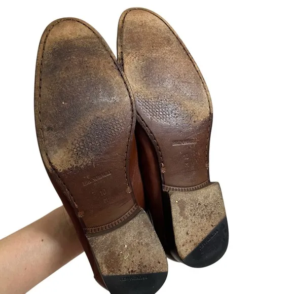 Bruno Magli Men's Brown Genuine Leather Slip-On Loafers Shoes 10