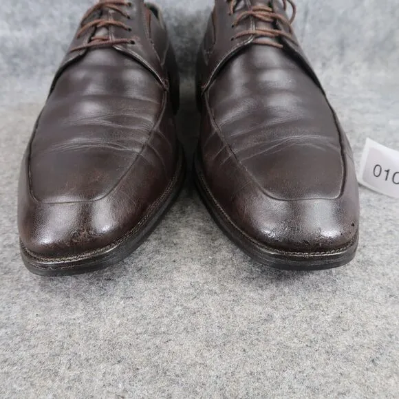 Bruno Magli Shoes Mens 9.5 Oxfords Derby Classic Leather Brown Dress Formal City