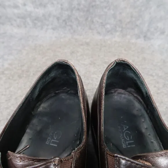 Bruno Magli Shoes Mens 9.5 Oxfords Derby Classic Leather Brown Dress Formal City