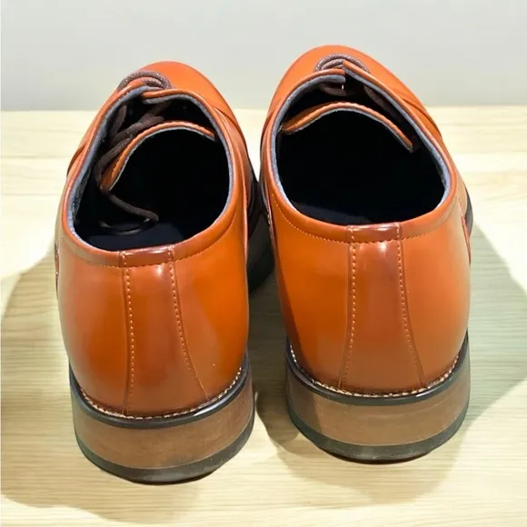 Bruno Marc Men’s Formal Dress Oxford Tan Shoes Size 9.5W.