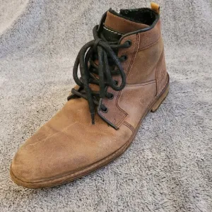 BUll Boxer Redmond Mens Boots Size 10 Cognac Leather Handmade Side Zip 17304