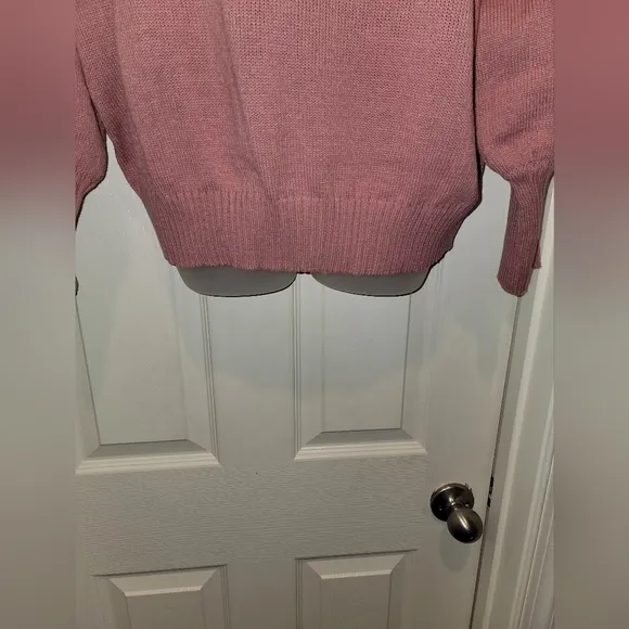 Button Shoulder Pullover Sweater