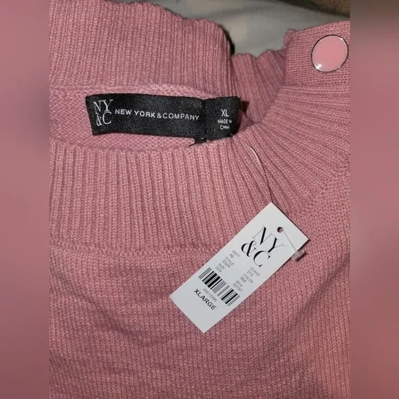 Button Shoulder Pullover Sweater