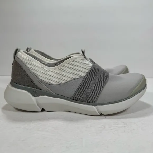 Bzees Haven Gray White Slip-On Shoes Women Size 9M