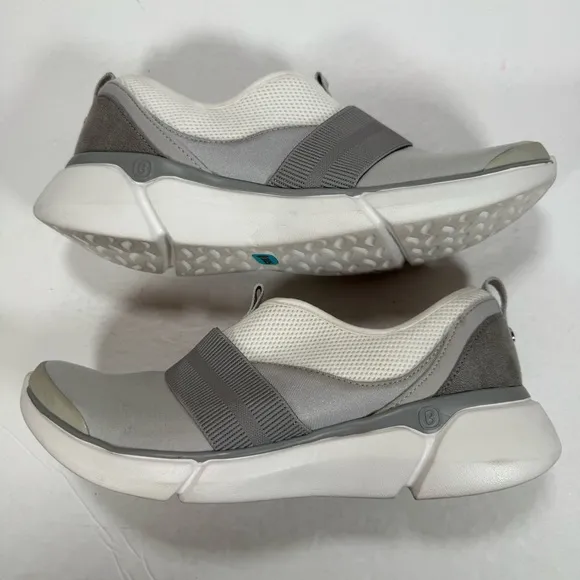 Bzees Haven Gray White Slip-On Shoes Women Size 9M