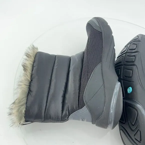 Bzees Luscious Bootie 6 Puffer Faux Fur Lined Side Zip Ankle Boots Winter Snow