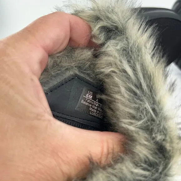 Bzees Luscious Bootie 6 Puffer Faux Fur Lined Side Zip Ankle Boots Winter Snow