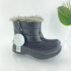 Bzees Luscious Bootie 6 Puffer Faux Fur Lined Side Zip Ankle Boots Winter Snow
