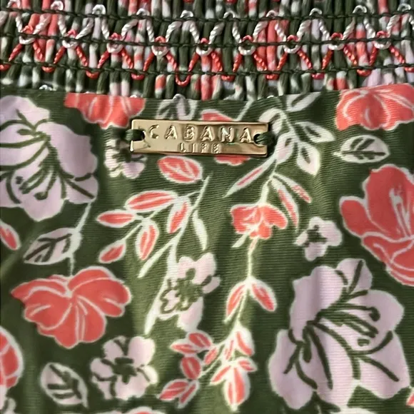 CABANA LIFE Jetties Beach Off The Shoulder Ruffle Maxi Dress Cover up NWT